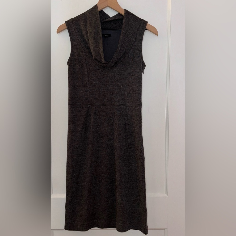 Ann Taylor Cowl-Neck Midi Dress